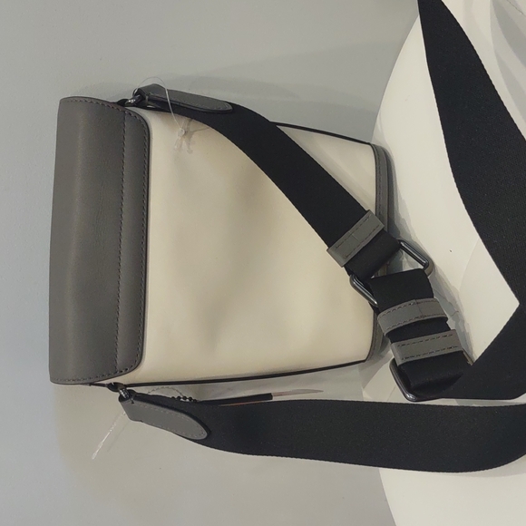 Unisex Track Colorblock Crossbody Bag Gray Yellow Handbag Purse Sporty New sport - Picture 7 of 8